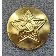 Пуговица Главного управления военно-учебных заведений РККА, обр.1923 г., диаметр 23 мм. Желтый прибор.